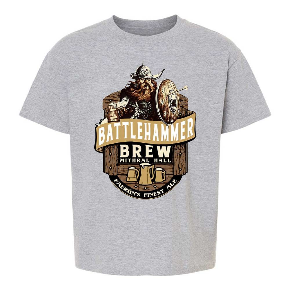 Battlehammer Brew Kids T-Shirt - Sport Grey - 3