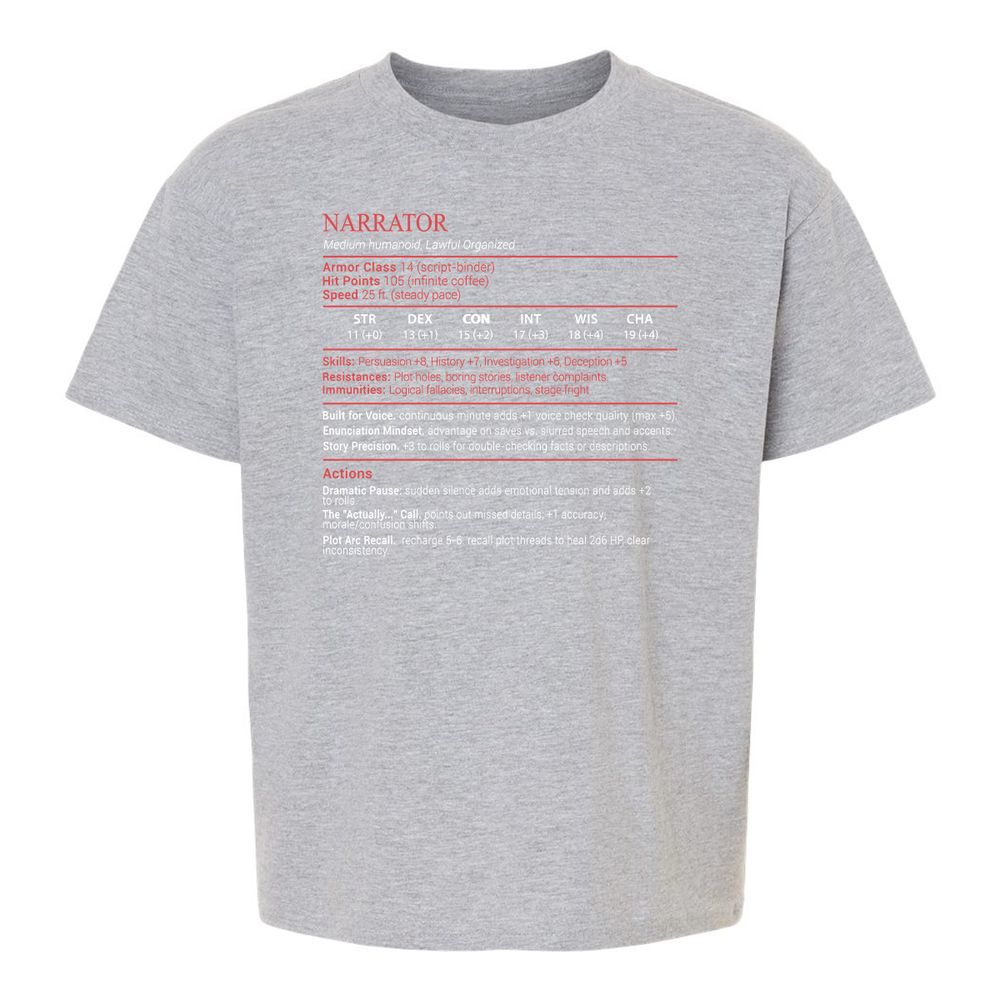 Narrator Stats Block - Sport Grey - 3