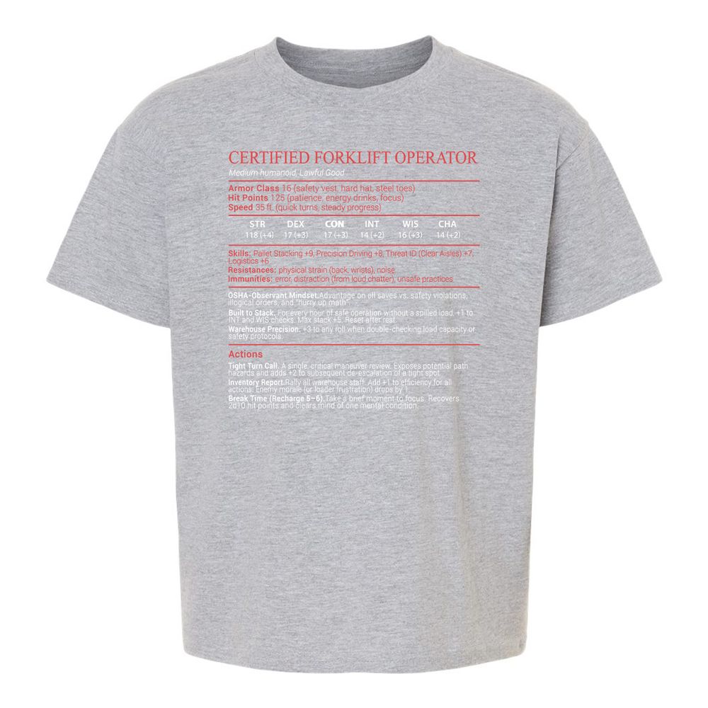 Certified Forklift Operator Stats Block - Sport Grey - 3