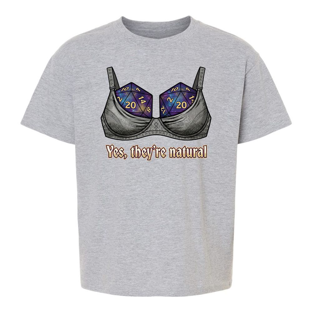 They Are Natural Nat20 Kids T-Shirt - Sport Grey - 3