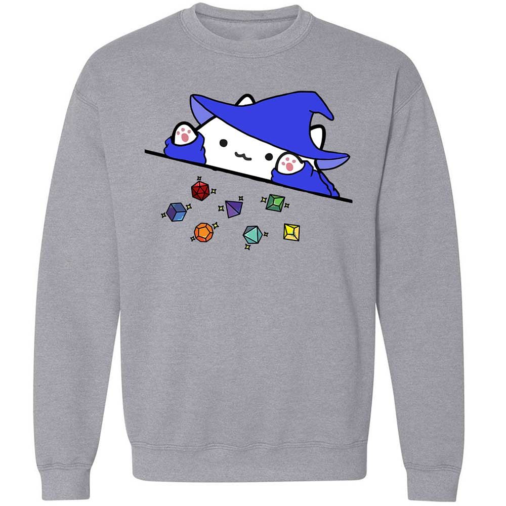 Cat Throws Dices Classic Unisex Sweatshirt - Sport Grey - 3