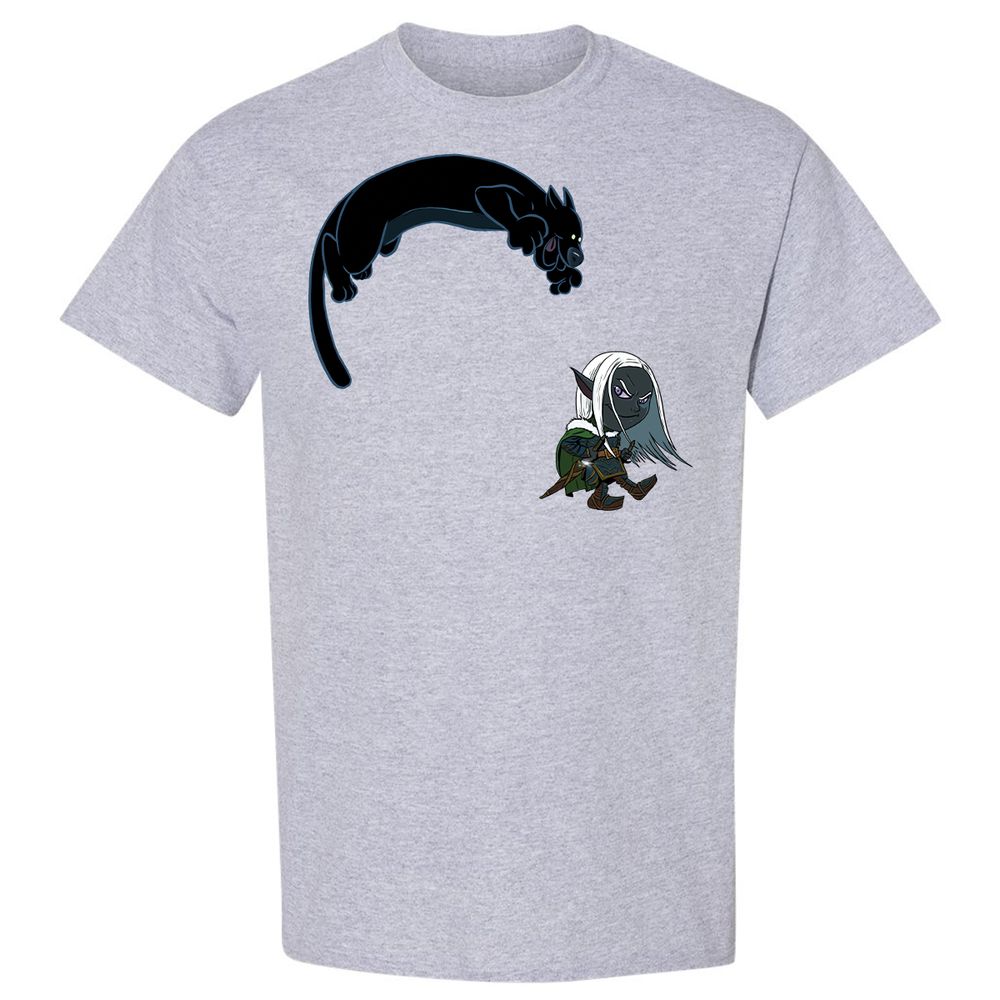 Drizzt and Guenhwyvar Classic Unisex T-Shirt - Sport Grey - 3