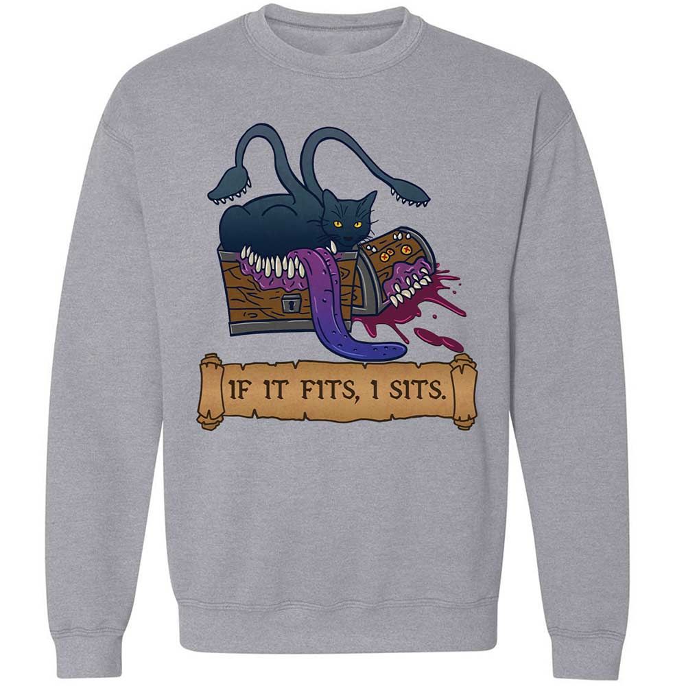 If It Fits I Sits Classic Unisex Sweatshirt - Sport Grey - 3