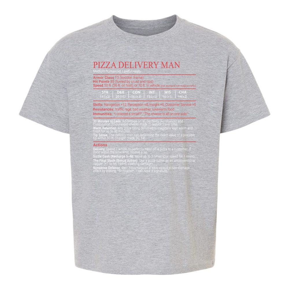 Pizza Delivery Man Stats Block - Sport Grey - 3