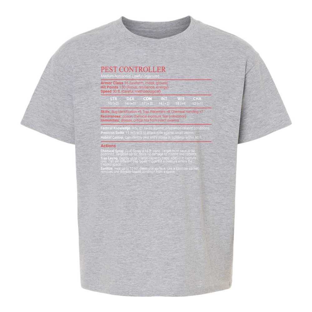 Pest Controller Stats Block - Sport Grey - 3