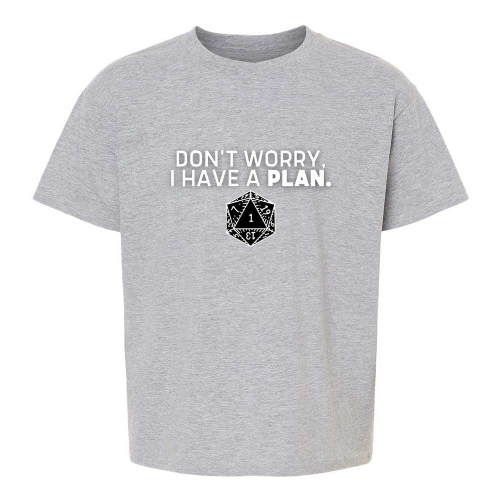 Dont Worry I Have A Plan Kids T-Shirt - Sport Grey - 3