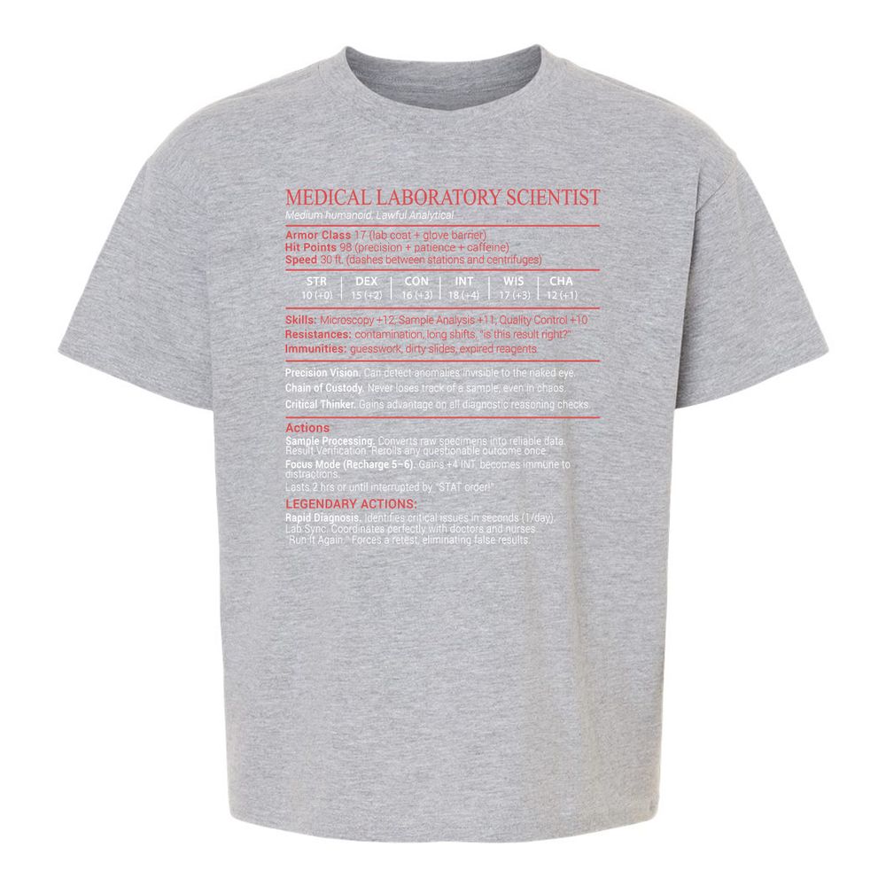 Medical Laboratory Scientist Stats Block - Sport Grey - 3