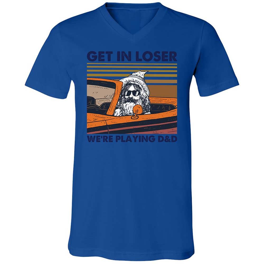 Get in Loser Unisex V-Neck T-Shirt - True Royal - 3