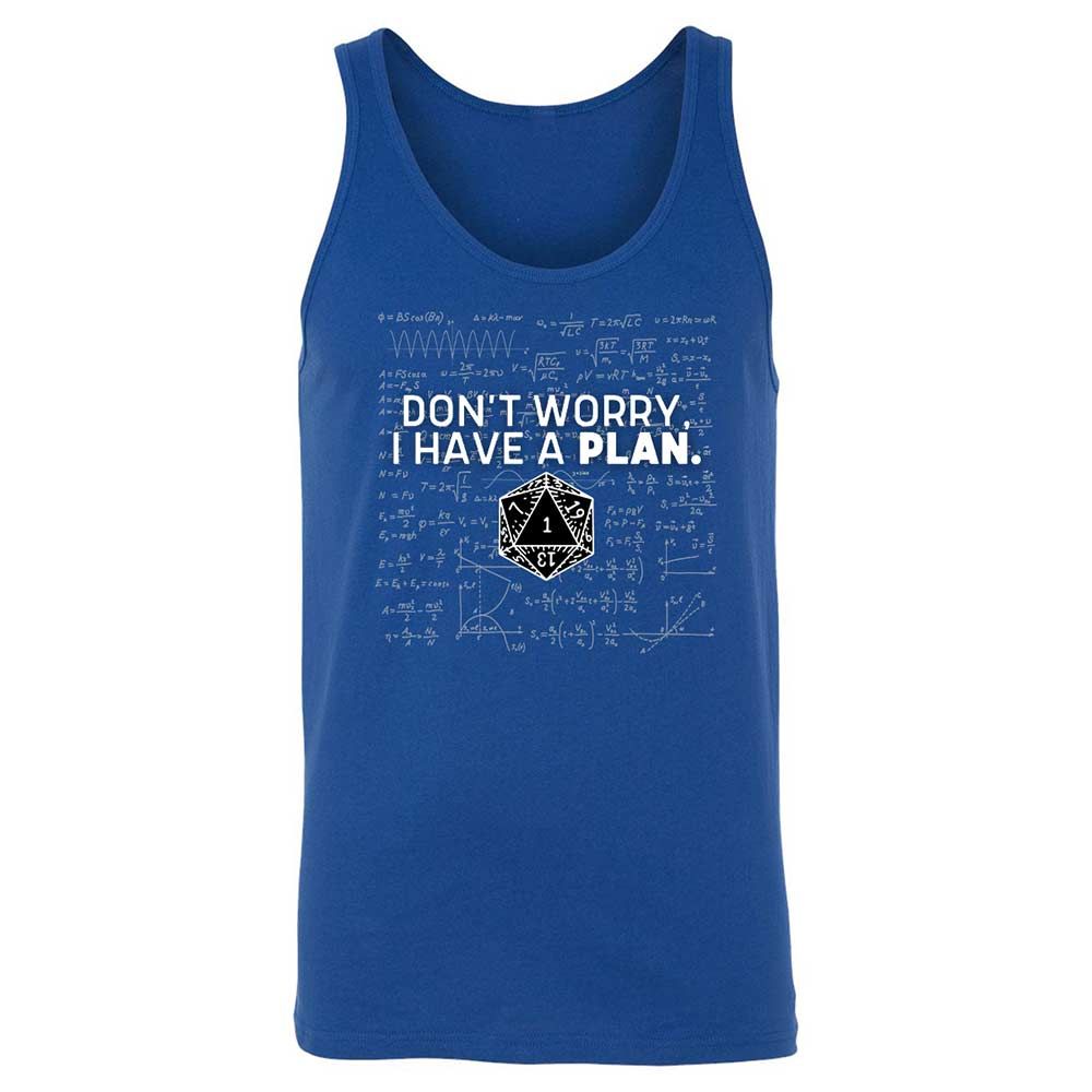 Dont Worry I Have A Plan Unisex Jersey Tank - True Royal - 3