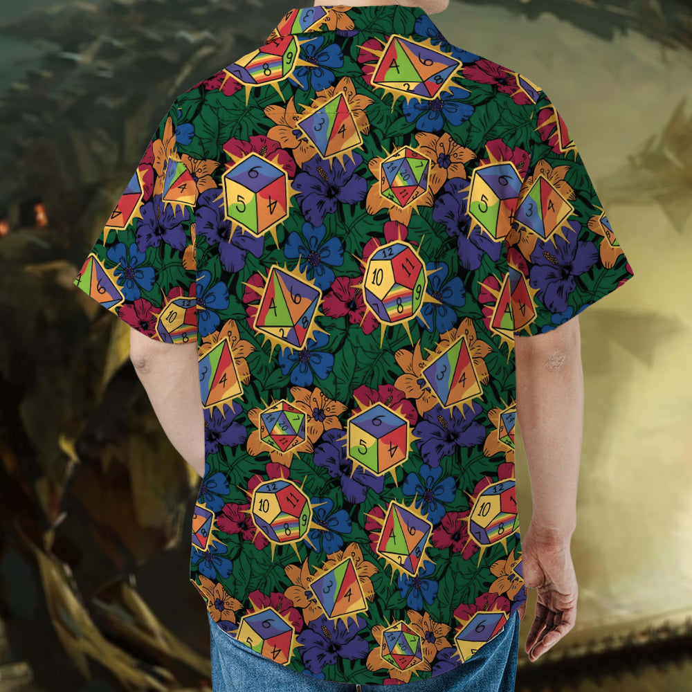 Rainbow Dice Hawaiian Shirt