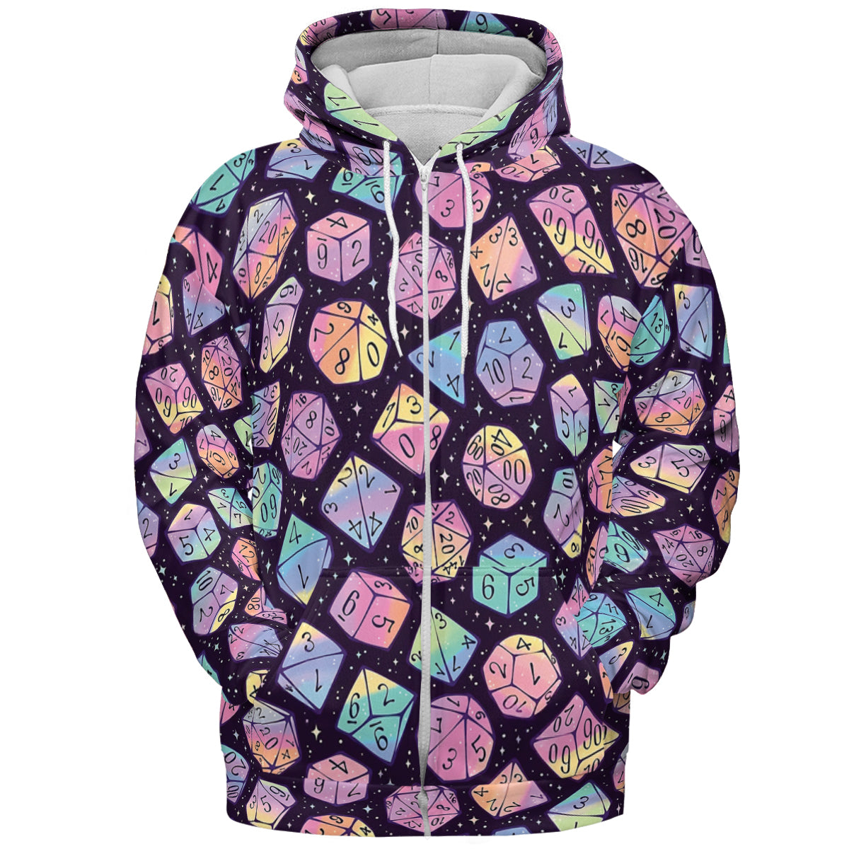 Magic Dice Dark Rainbow All-over Print Hoodie