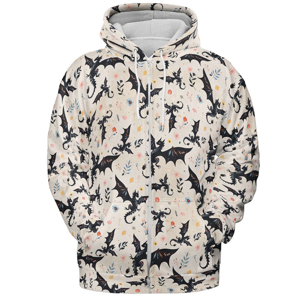 Floral DnD Dragon Pattern -  - 3