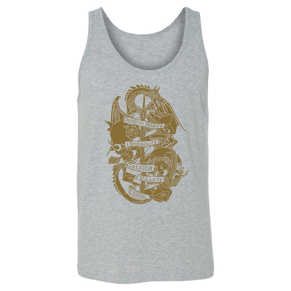 Dungeon Master Dragon Unisex Jersey Tank - Athletic Heather - 4