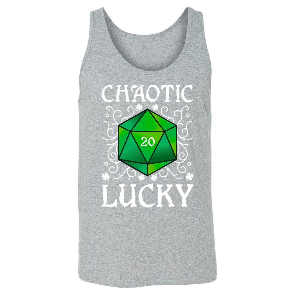 Chaotic Lucky D20 Dice Unisex Jersey Tank - Athletic Heather - 4