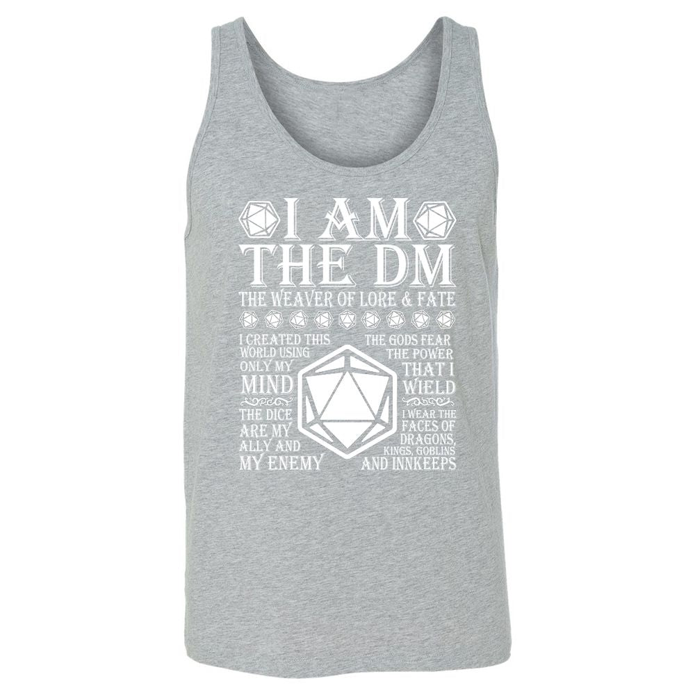 I Am The DM The Weaver Of Lore And Fate Unisex Jersey Tank - Athletic Heather - 4
