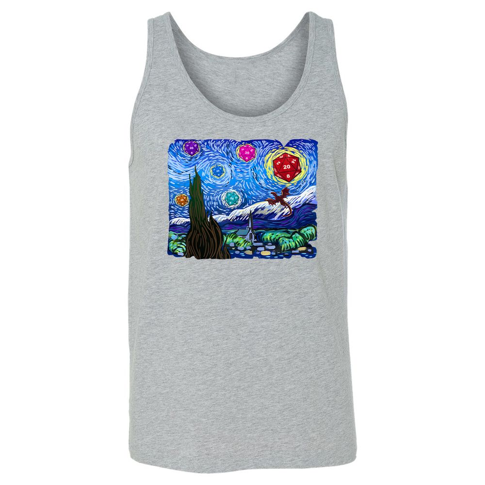 Dragon Starry Night Unisex Jersey Tank - Athletic Heather - 4