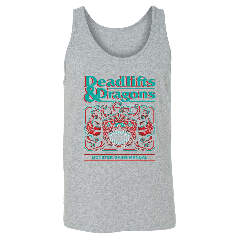 Deadlifts & Dragons Beholder - Athletic Heather - 4