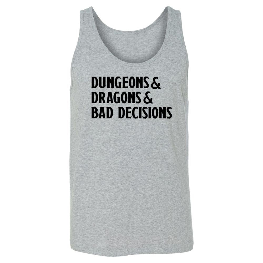 Bad Decisions Unisex Jersey Tank - Athletic Heather - 4