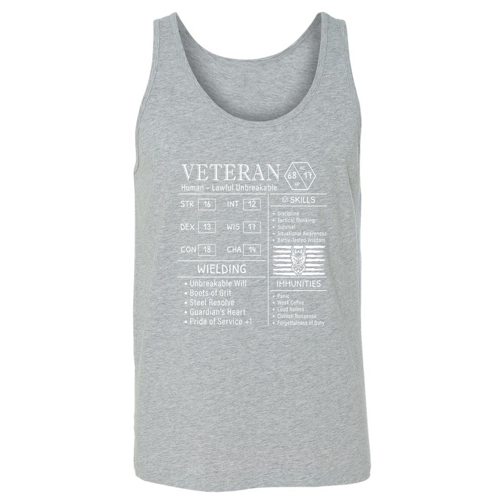 2710 veteran stats new Unisex Jersey Tank - Athletic Heather - 4