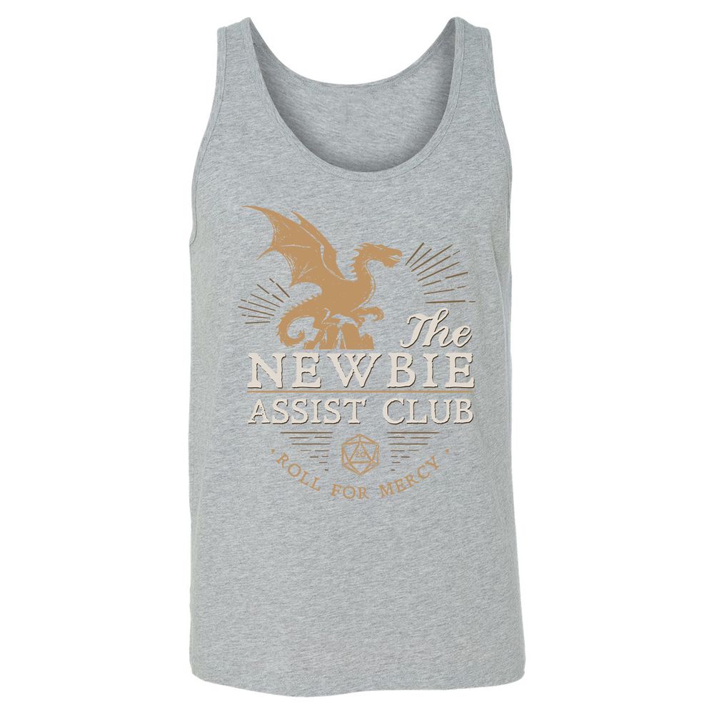The Newbie Assist Club Unisex Jersey Tank - Athletic Heather - 4