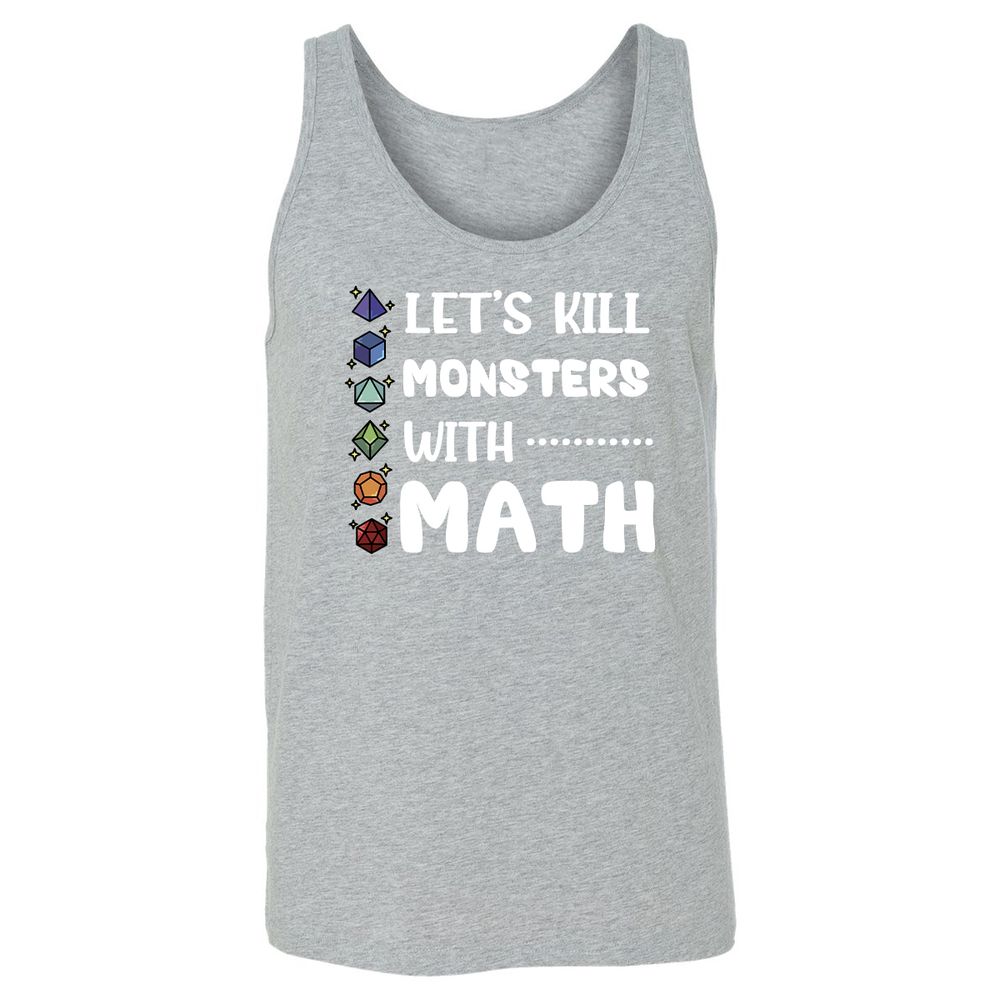 Let's Kill Monsters With Math Unisex Jersey Tank - Athletic Heather - 4