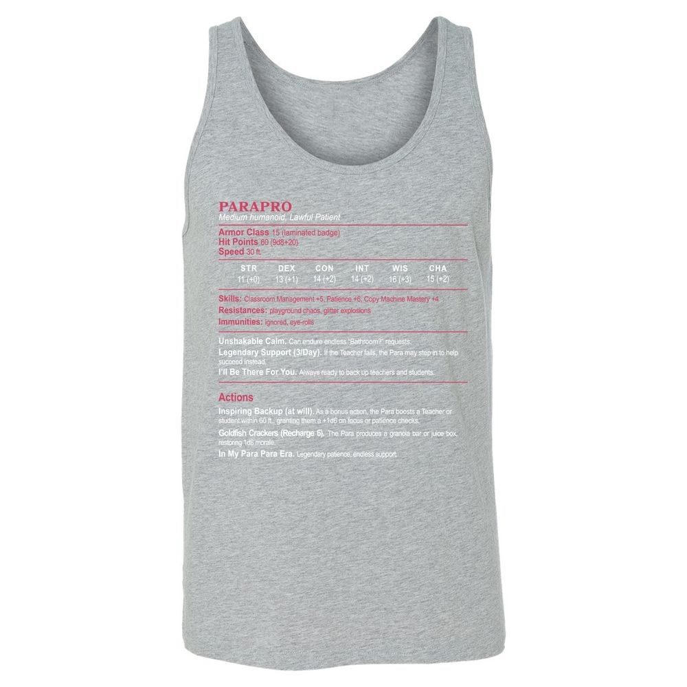 para Unisex Jersey Tank - Athletic Heather - 4