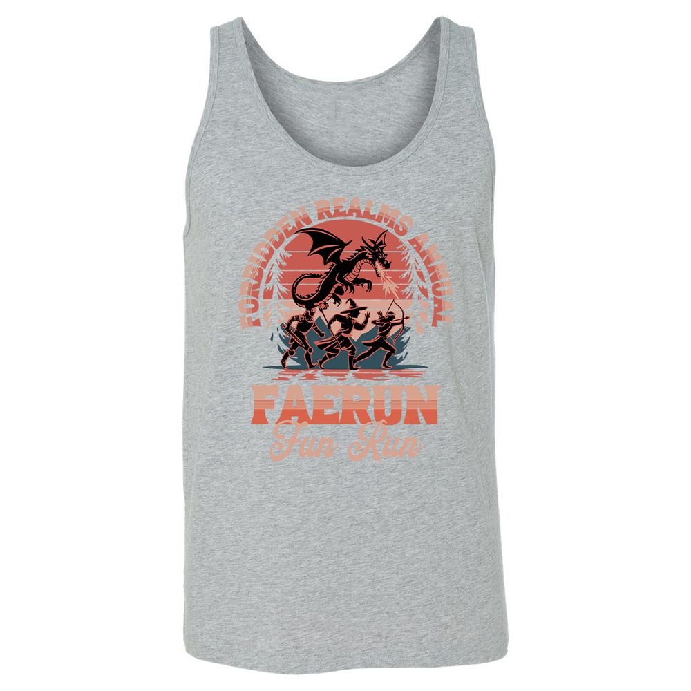 Faerun Fun Run Unisex Jersey Tank - Athletic Heather - 4