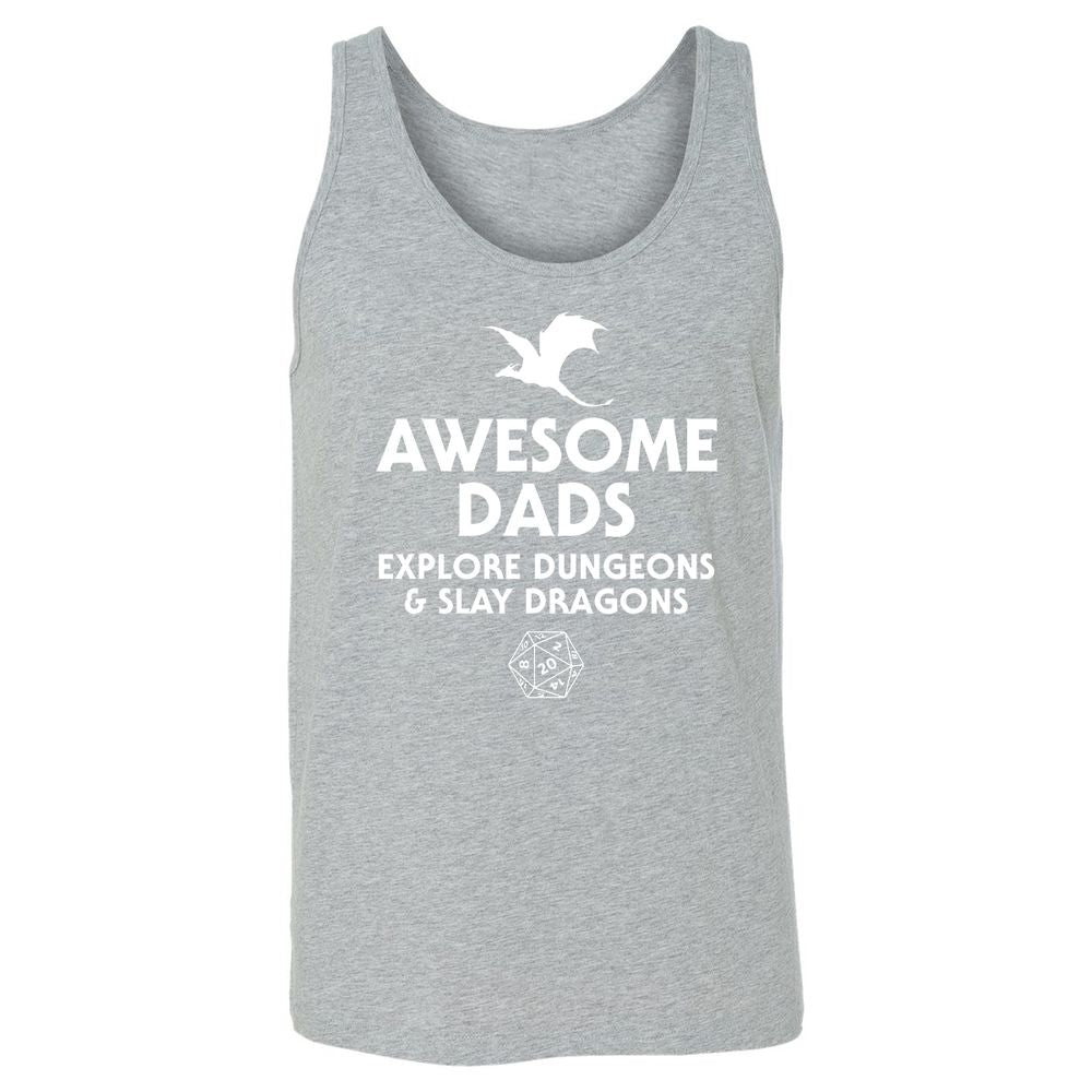 Awesome Dads Slay Dragons Unisex Jersey Tank - Athletic Heather - 4
