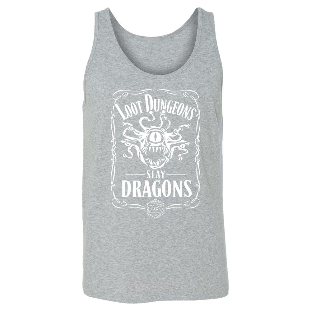 Loot Dungeon Slay Dragons Unisex Jersey Tank - Athletic Heather - 4