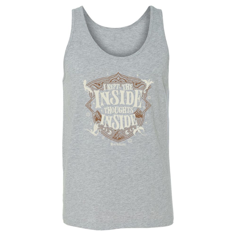 Barbarian I Kept The Inside Thoughts Inside - Athletic Heather - 4