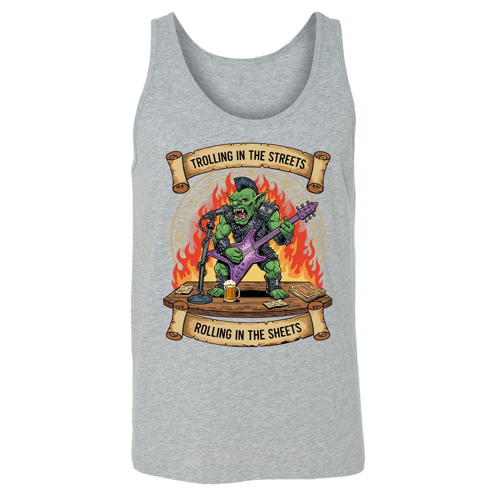 Trolling in the Streets Unisex Jersey Tank - Athletic Heather - 4