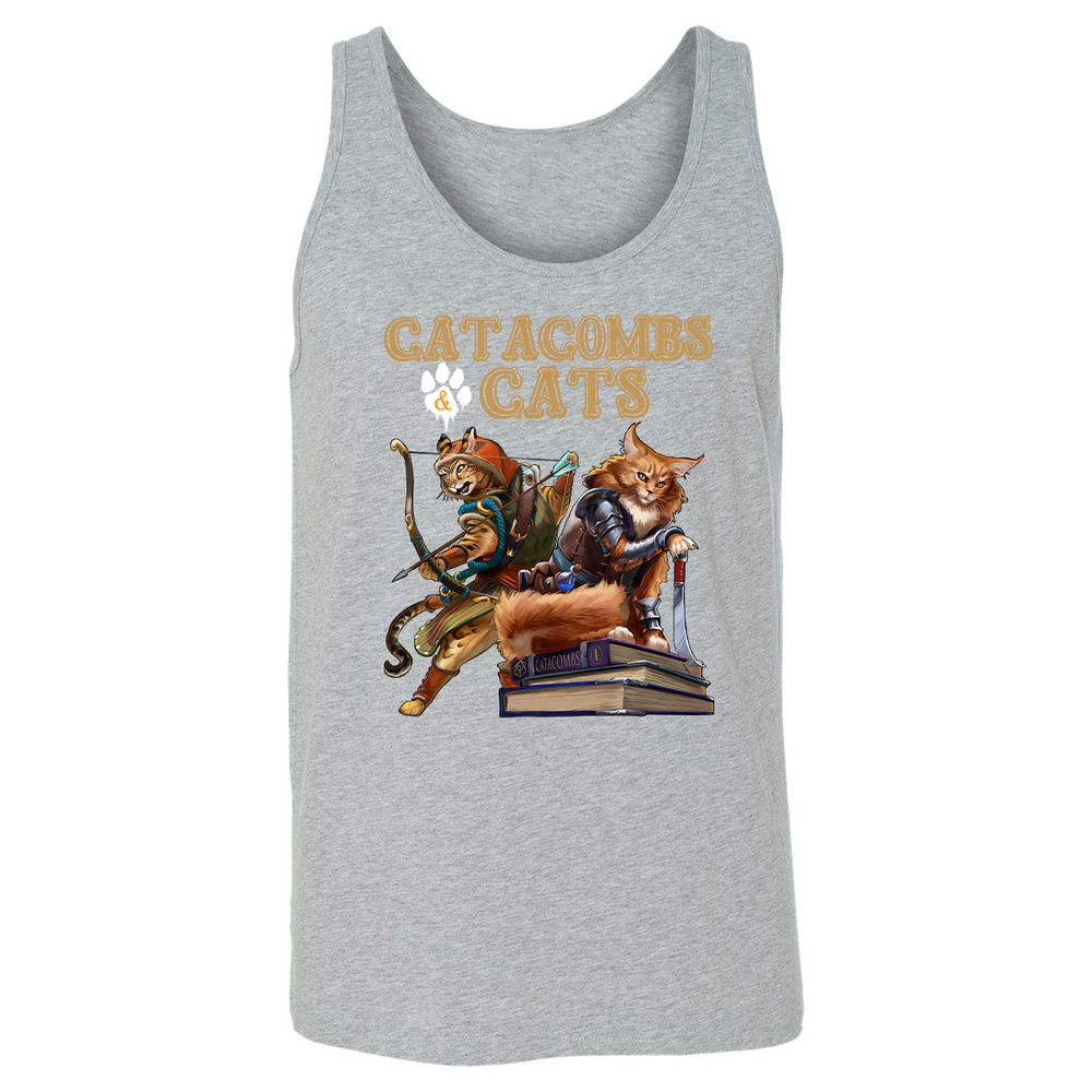 Catacombs & Cats Unisex Jersey Tank - Athletic Heather - 4