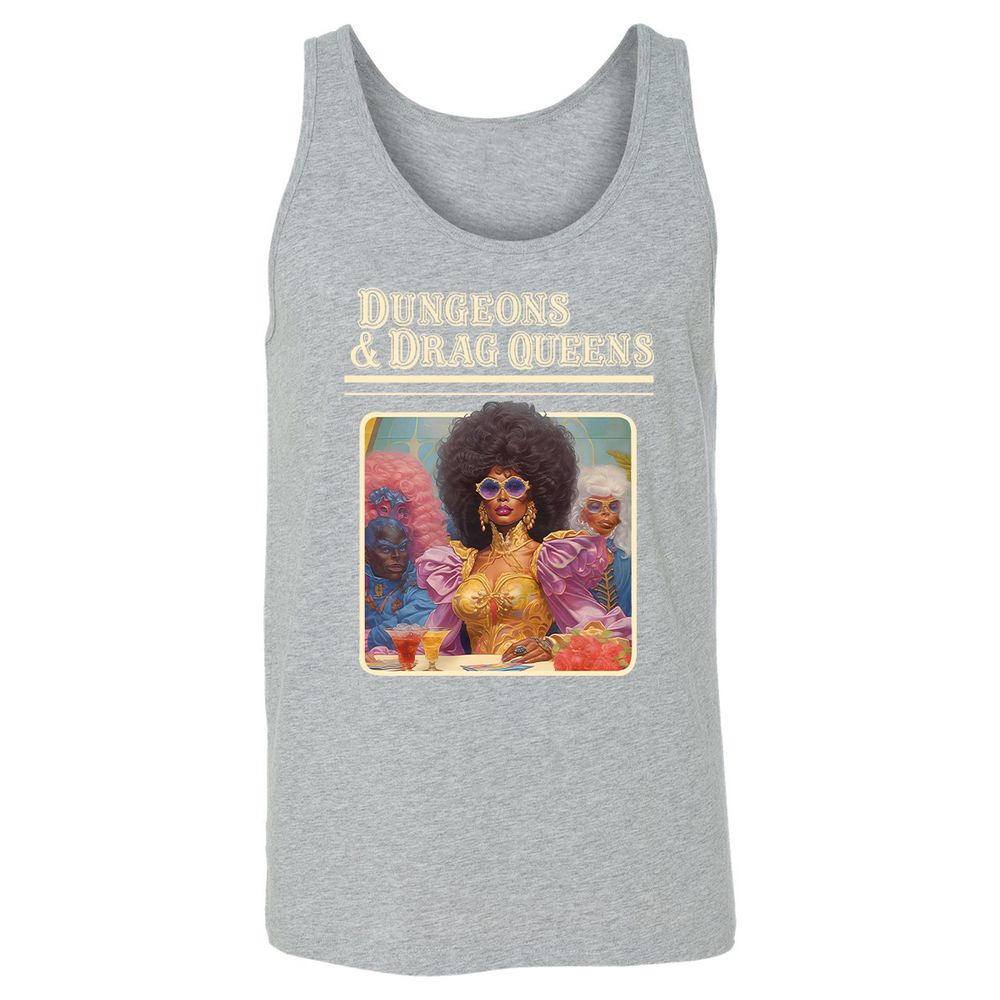 Dungeons & Drag Queens Unisex Jersey Tank - Athletic Heather - 4