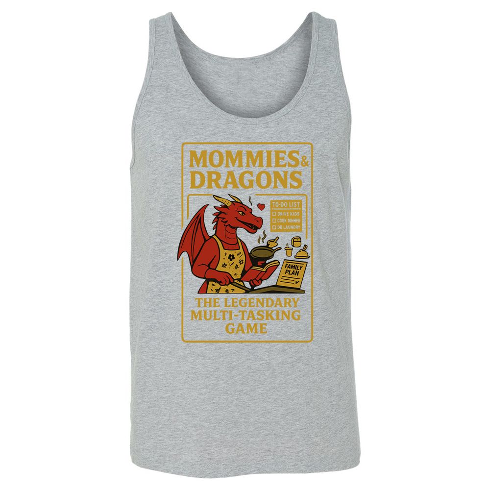 Mommies & Dragons Unisex Jersey Tank - Athletic Heather - 4