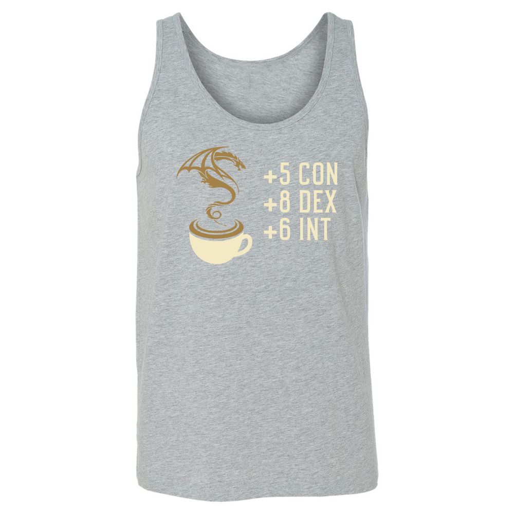 Coffee Dragon Unisex Jersey Tank - Athletic Heather - 4