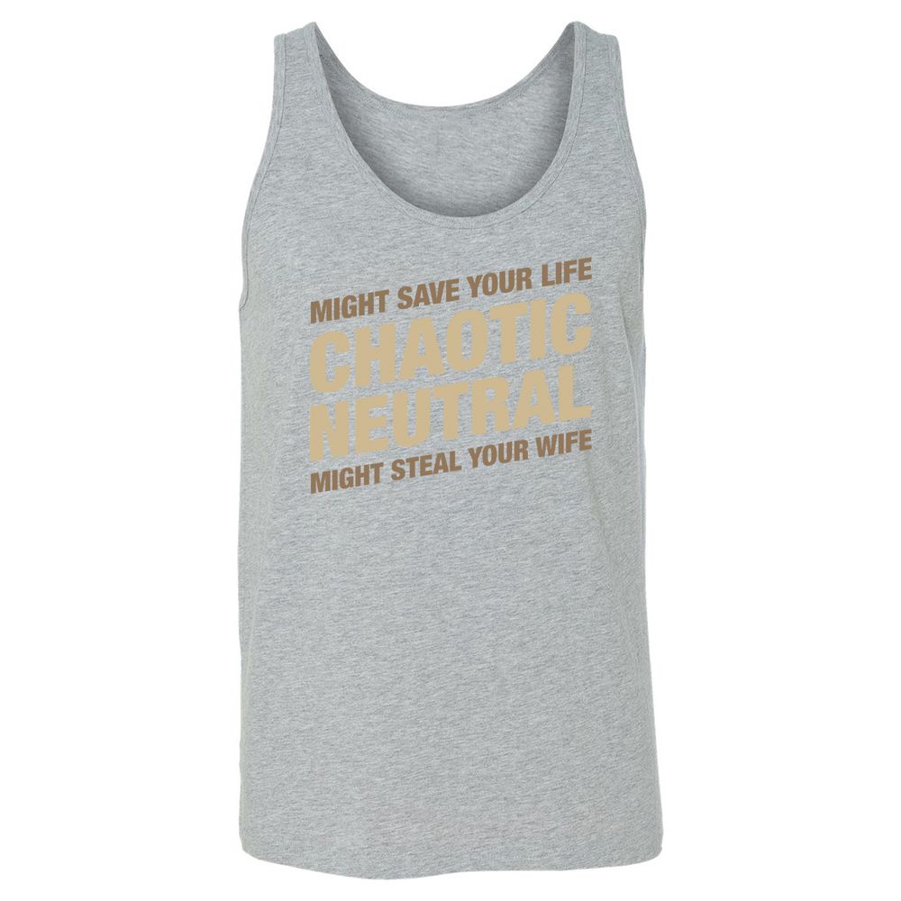 Might Save Your Life Might Steal Your Wife Unisex Jersey Tank - Athletic Heather - 4
