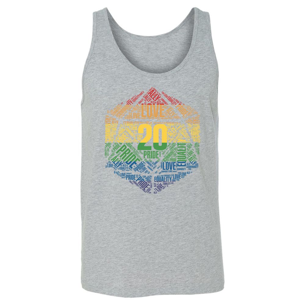 D20 Pride Unisex Jersey Tank - Athletic Heather - 4