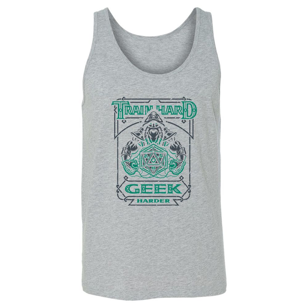 Train Hard, Geek Harder - Athletic Heather - 4