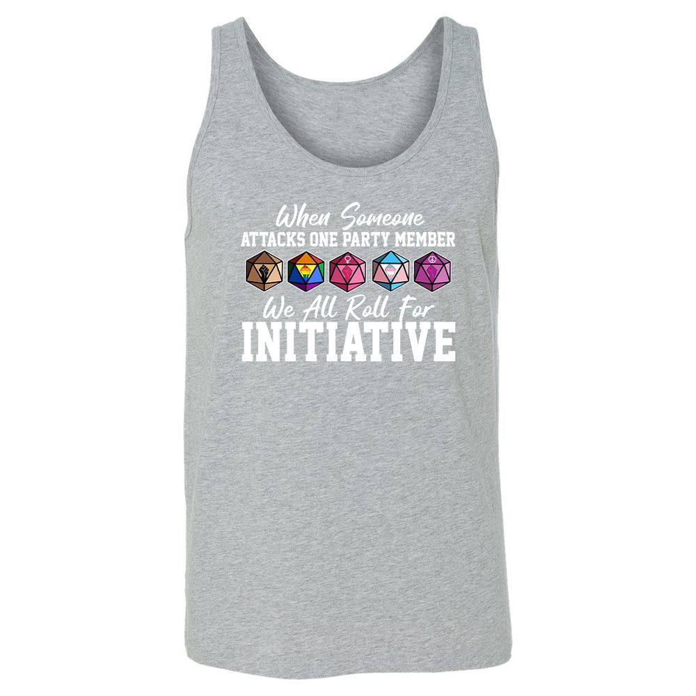 LGBT Roll For Initiative Unisex Jersey Tank - Athletic Heather - 4