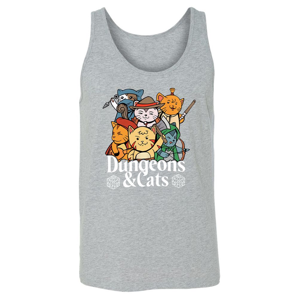 Dungeons & Cats Unisex Jersey Tank - Athletic Heather - 4