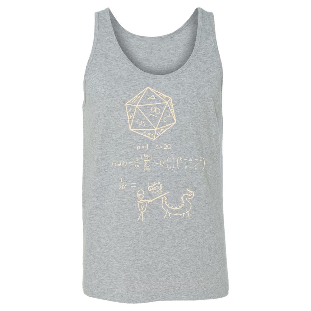Science Of20 Sided Dice Unisex Jersey Tank - Athletic Heather - 4