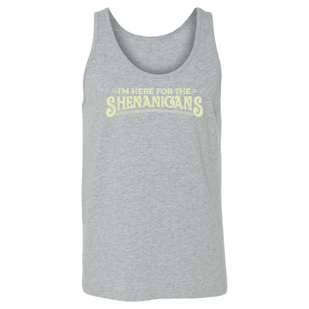 Here For The Shenanigans Unisex Jersey Tank - Athletic Heather - 4