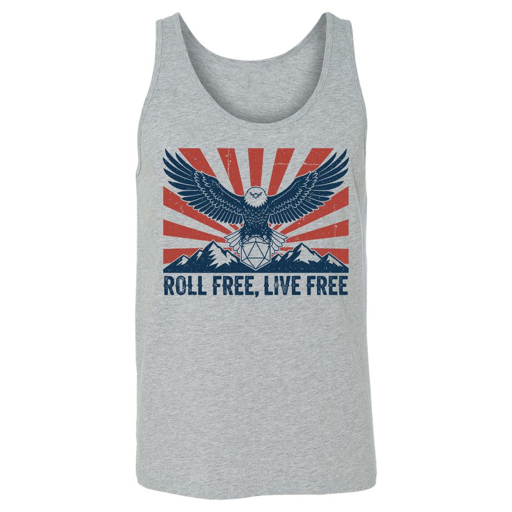 Roll Free, Live Free Unisex Jersey Tank - Athletic Heather - 4