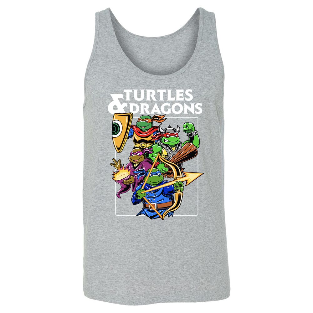 Turtles & Dragons Unisex Jersey Tank - Athletic Heather - 4