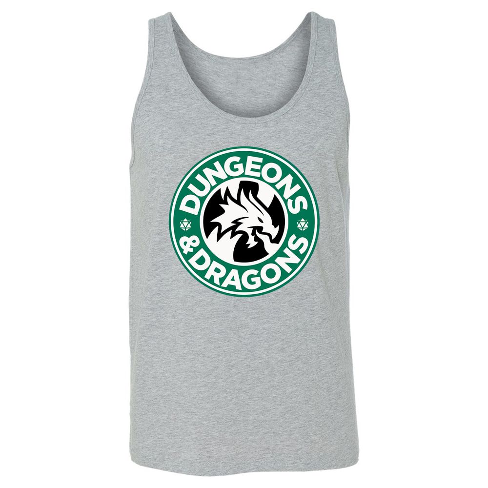 D&D Coffee Unisex Jersey Tank - Athletic Heather - 4