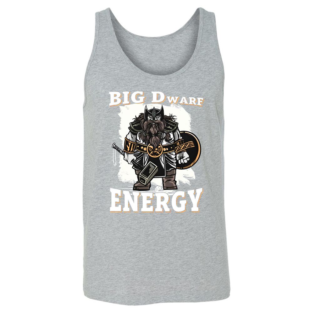 Big Dwarf Energy Unisex Jersey Tank - Athletic Heather - 4