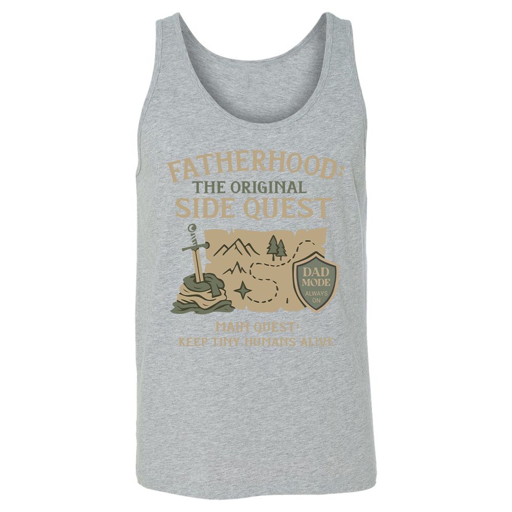 Fatherhood The Original Side Quest Unisex Jersey Tank - Athletic Heather - 4