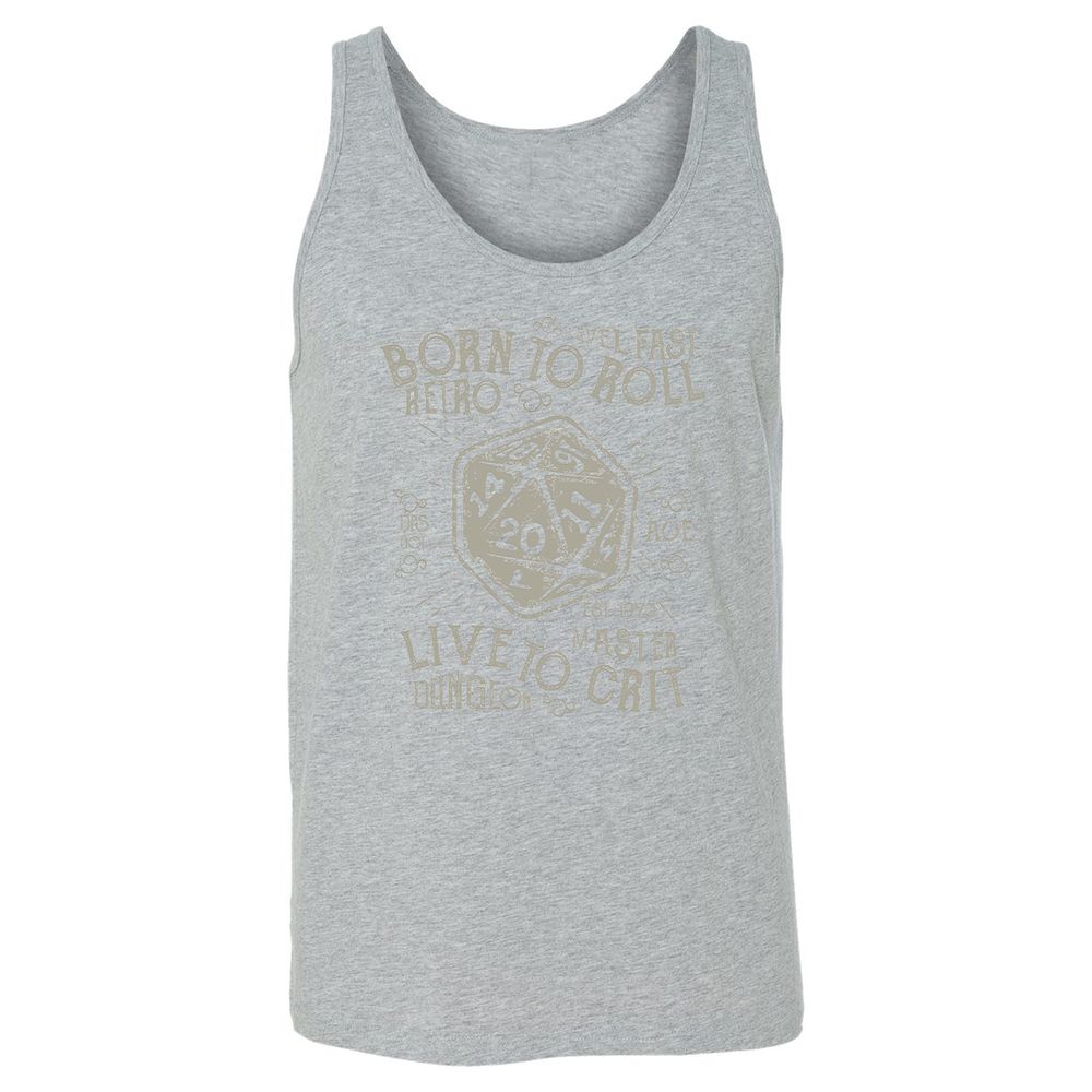 Born To Roll Live To Crit Unisex Jersey Tank - Athletic Heather - 4