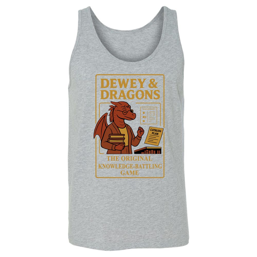 Dewey & Dragons Unisex Jersey Tank - Athletic Heather - 4