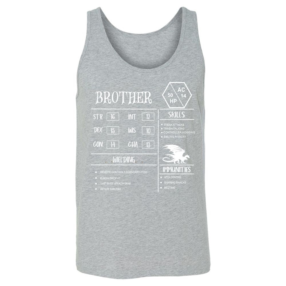 Brother Stats Unisex Jersey Tank - Athletic Heather - 4